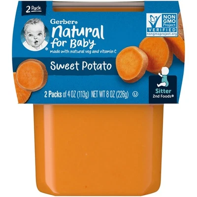 Natural para Bebê, 2nd Foods®, Batata Doce, Pacote com 2, 4 oz (113 g) Cada - Imagem 1 de 3