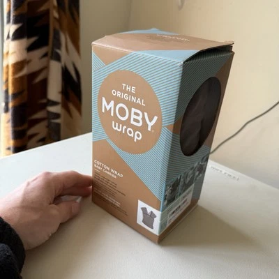 Portabebés Moby Wrap para recién nacidos e bebés algodón pizarra talla única 8-35 lb Foto 1 de 4