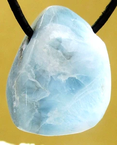 LARIMAR  Freeform  Trommelstein   gebohrt  EDELSTEIN  ANHÄNGER  A-Qualität Nr.42 - Bild 1 von 2