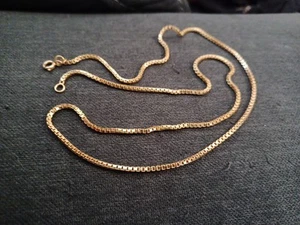 14 Karat Milan Italien 2 mm Box Kette 24 Zoll massiv Gold - Bild 1 von 3