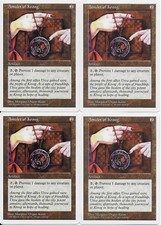 MTG: AMULET OF KROOG 5th Edition COMMON; played, Excellent condition x4
