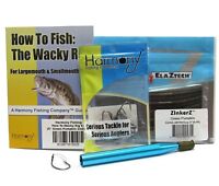50 Matzuo 430012 Finesse Black Wacky Worm Fishing Fish Hooks size 4/0