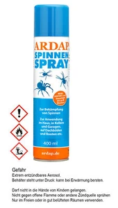 Spray de araña ARDAP 400 ml (32,48 €/1l) spray de araña para casa sótano garaje etc.