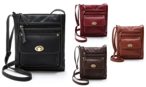 Women's Cross-Body Bag with Clasp Cell Phone Purse with Adjustable Strap - Picture 1 of 13