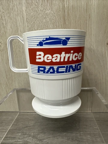 RARE Vintage NOS Beatrice Racing Plastic Drink Mug Cup Sweetheart Products Group Cover
