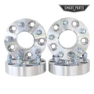 4 QTY 1.5" 6x5 Silver Hubcentric Wheel Spacer Adapters CB: 78.1mm M12-1.5 Studs - Picture 1 of 2