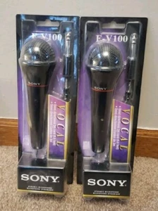 2 NEW* SONY F-V100 Dynamic Vocal Microphone NIP SEALED - Picture 1 of 5