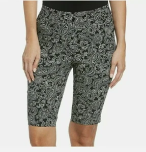 Rafaella Women's Supreme Stretch Pull On Comfort 11" Bermuda Shorts, Sz 6 - Picture 1 of 4
