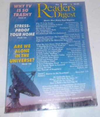 Reader's Digest Magazine May 1996 Trashy TV - Image 1 of 2