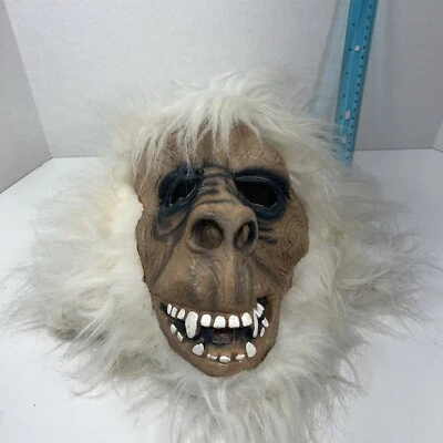 Vintage Abominable Snowman Gorilla Yeti Mask Great Ape Halloween 80's - Image 1 of 4