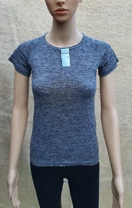 Damen Top T-shirt Sommer Oberteil Fitness Sport Shirt verschiedene Größen (1070) - Picture 1 of 6