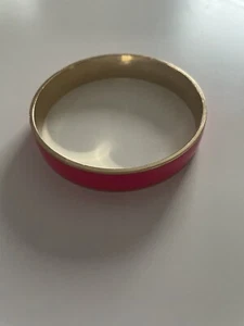 NWOT Hot Pink Gold Bangle Bracelet OS Fashion Costume Jewelry Statement Women - Picture 1 of 6