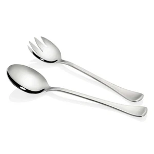 2pc Stanley Rogers Metropolitan Salad Servers Spoon/Fork Stainless Steel Set - Picture 1 of 5