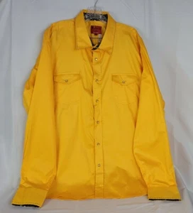 Camisa amarilla a presión Patron Cito Red Label para hombre manga larga con botones XXXL - Imagen 1 de 12