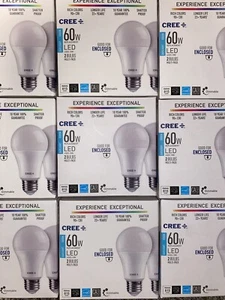 48 Bulbs Cree LED Exceptional Series 60W Day Light 5000K A19 Dimmable BULK LOT - Picture 1 of 3