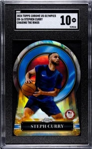Steph Curry 2024 Topps Chrome US Olympics #CR-16 Chasing Rings SGC 10 GM (POP 1) - Picture 1 of 2