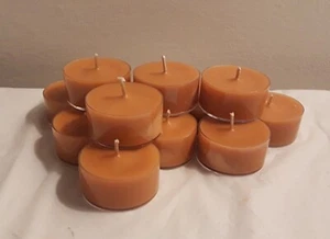 24 TEELICHTER BOURBEN DRENCHED BUTTERSCOTCH STARK DUFTEND HANDGEMACHT SOJAWACHS - Bild 1 von 5