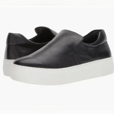 Zapatillas deportivas Jslides Acer de cuero negras con plataforma sin cordones para mujer 8 Foto 1 de 4