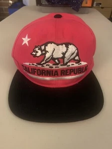 Leader Of Generation Apparel California Republic SnapBack Hat - Pink - OSFA - Picture 1 of 6