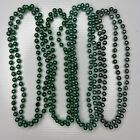 H7 Lot Mardi Gras Party Beads New Orleans Metallic Retro Necklaces Green
