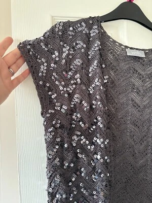 Worn Once Beautiful WALLIS Crochet Sequin Shrug Cover Up Cardigan Top M 10/12 - Image 1 of 4
