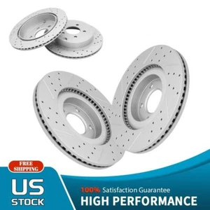 Juego de 4 rotores de freno perforados delanteros y traseros para Ford Edge Lincoln MKX 2007-2010 - Imagen 1 de 6