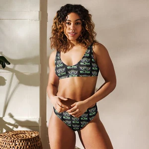 Recycled high-waisted bikini Blink Friction Logo iServalan Collab - Picture 1 of 18