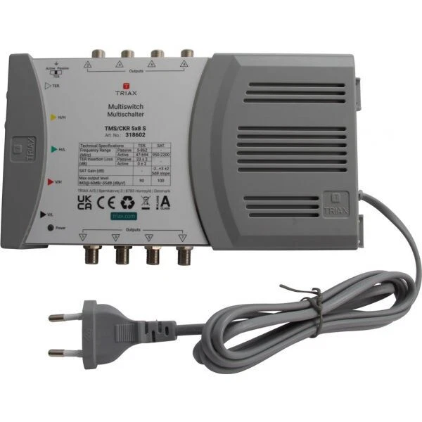 Triax TMS CKR 5x8 P Multischalter (4x SAT, 1x terrestrisch) auf 8 Teilnehmer - Bild 1 von 4