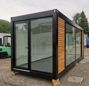 Modern Prefab 20ft Container Office/ Container Showroom Modular Mobile Cabin Dis