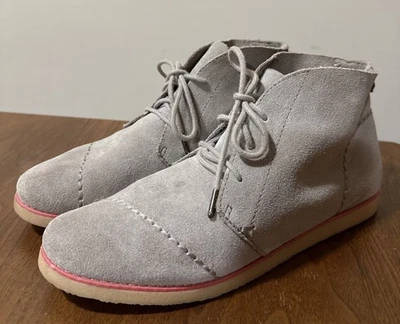 TOMS Botas Mujer 9 Mateo Tres Ojos Desierto Chukka Bota Beige Gamuza Con Cordones Foto 1 de 4