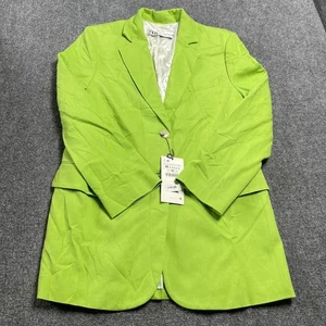 Zara Damen Grün Blazer Kragen Langarm Taschen Größe M - Bild 1 von 16
