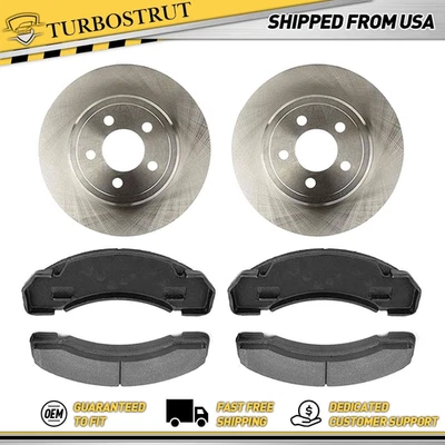 Kit de pastillas de freno rotores de freno traseros OE para Chevrolet C3500HD 1996-2000 7,4 L Foto 1 de 4