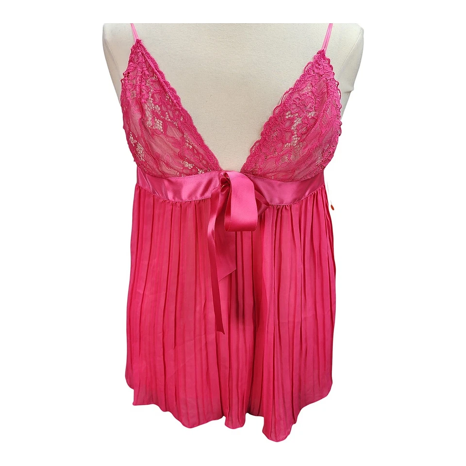 Babydoll Fredericks of Hollywood XLARGE Lazo de Encaje Transparente Coqueta Hada Sexy DEFECTUOSO Foto 1 de 4