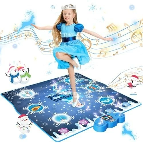 Alfombra de Baile Unicornio, Mezclador de Baile Ritmo Step Play Mat, Almohadilla de Baile Rosa con LED... Foto 1 de 4