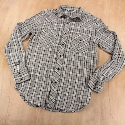 SALT VALLEY pearl snap plaid flannel western shirt EXTRA SMALL y2k indie sleaze  - Image 1 of 4