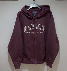 Jansport Harvard Business School Kapuzenpullover mit durchgehendem Reißverschluss Größe Large Ivy Lg - Bild 1 von 14