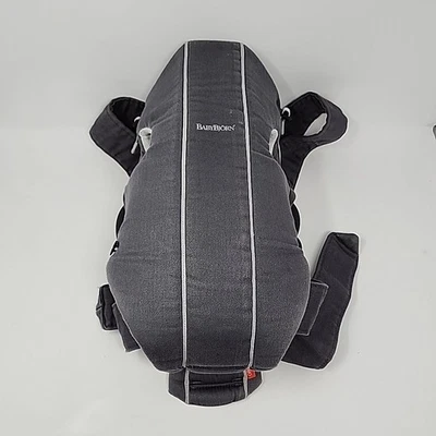 Оригинальная детская переноска BABY BJORN серая хлопковая 8-25 фунтов Bjorn для младенцев простая в использовании - Изображение 1 из 4