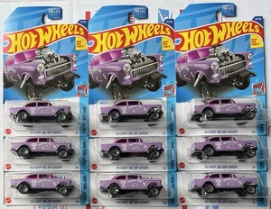 9x 2022 HW HOT WHEELS CHEVY BEL AIR 2/5 '55 GASSER LAVENDER LOT - Bild 1 von 1