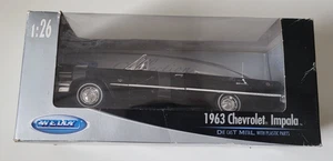 Welly Die Cast Auto 1963 Chevrolet Impala schwarz 1:26 Sammeln - Bild 1 von 6