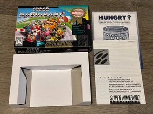 Super Mario Kart Super Nintendo Snes *Solo caja y bandeja* Sin juego auténtico en muy buena condición - Imagen 1 de 8