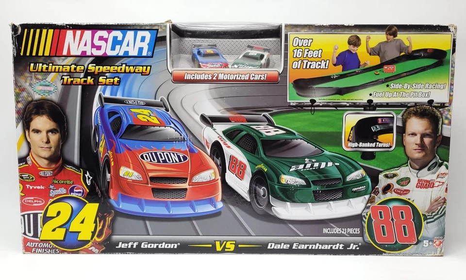 Vintage NASCAR Ultimate Speedway Motorized Track Set Gordon vs. Earnhardt Jr NEW - Image 1 of 4
