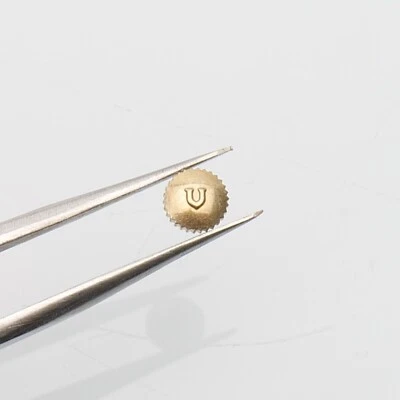 Universal Geneve Watch Part Crown 4.8mm New Old Stock Watchmakers Gold Tone - Image 1 of 4
