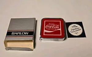 Vintage Barlow Pocket Tape Measure advertising Enjoy Coca-Cola - Picture 1 of 5