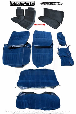 86 87 Regal 45/55 Banco Dividido Apoyabrazos Asiento Tapizado Cubierta Delantero/Trasero AZUL OSCURO Foto 1 de 2