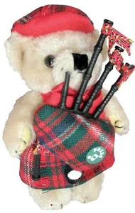 Oso de peluche musical tartán MacDougall regalo escocés hecho en Escocia - Imagen 1 de 5