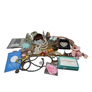 Mixed Lot of Costume Jewelry and Other Misc Items Heart Lion Earings - Picture 1 of 6