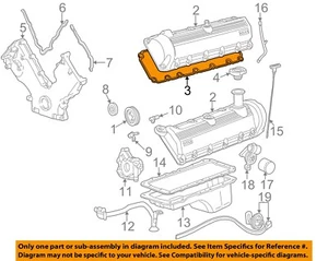 FORD OEM 04-07 Expedition Engine Engine Parts-Valve Cover Gasket 3L3Z6584DB - Picture 1 of 2