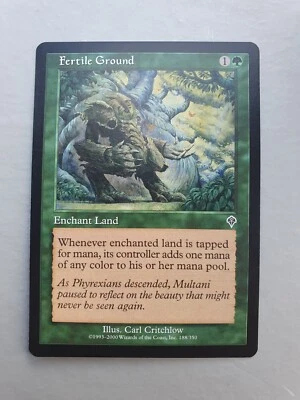 Fertile Ground , MTG Invasion (2000). Common Green Enchant Land NM - Image 1 of 2