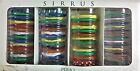 Set of Four "Sirrus"  16 oz Tumblers by Furio Home - Painted Horizontal Stripes 