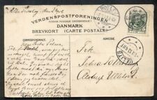 DENMARK 1910 SELDE Star Cancel tying 5ore to picture postcard, VF